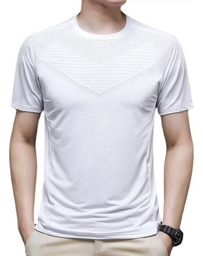 Camiseta Fina De Seda Helada Transpirable Para Hombre