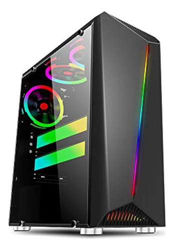 Bgears B-vigor Rgb Mid Tower Con Luz Rgb Frontal Y Vidrio Te