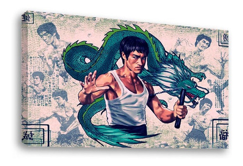 Cuadro Decorativo Canvas Moderno Brucelee Vintage Póster