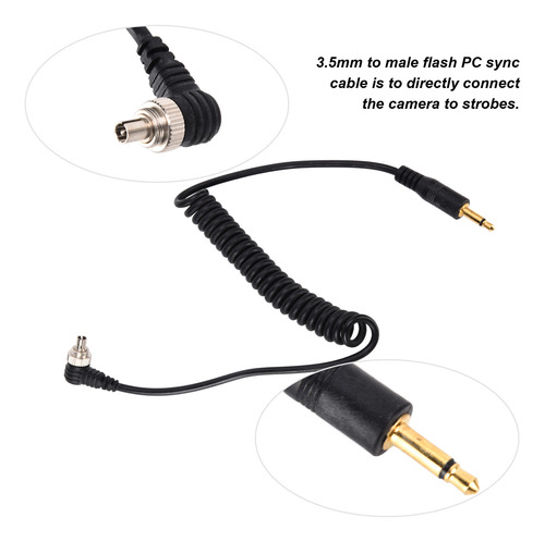 Cable De Sincronización De Sincronización De Pc Flash De 2 P