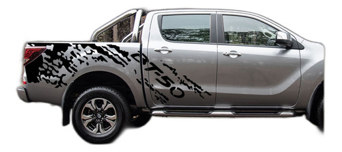 Vinilo Calco Camioneta Lateral Mazda Bt50 Ploteo Fango Barro