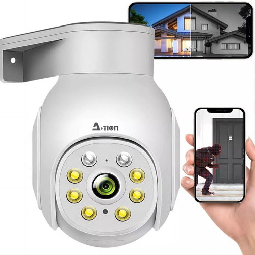 A-tion® Cámara De Seguridad Exterior Wifi Hd 2mp Con Alarma