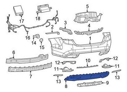 For Chrysler 200 2015-2017 Chrysler 68203103ac Rear Vala Aaj