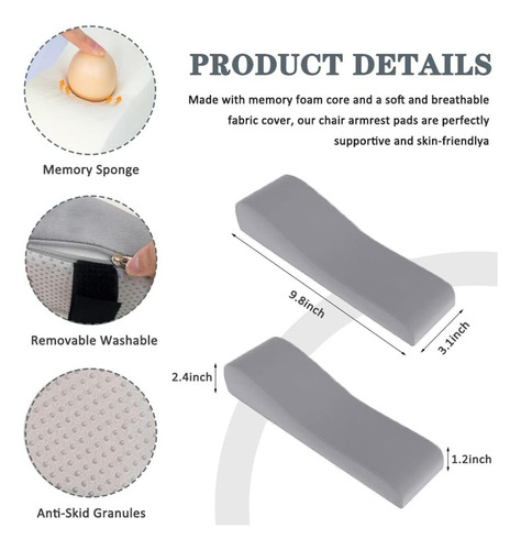 Capullos De Almohadillas De Reposabrazos De Silla De Oficina