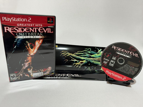 Resident Evil Outbreak File #2 Pt Br Com Pôster Para Ps2