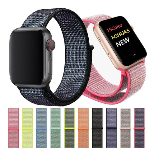 Correas Nylon Apple Watch Serie 12345 38/40/42/44mm 