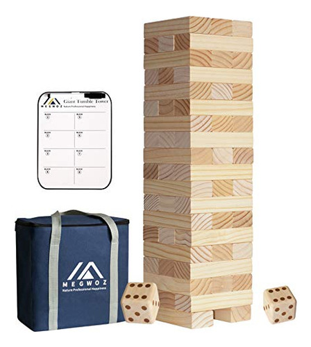 Juego De Mesa Torre Apilable Gigante De 57 Piezas De Madera