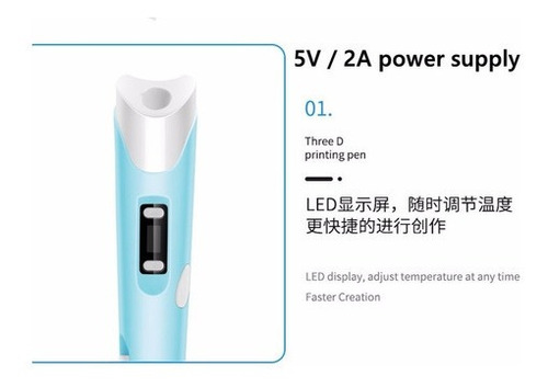 Imagem 5 de 6 de Toy 3d Printing Pen E 9m Recarga Crianças Presente