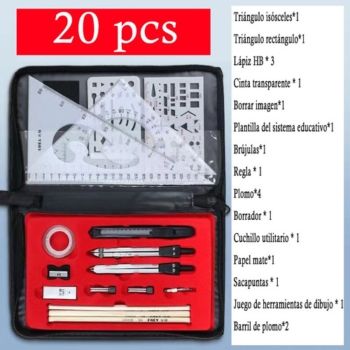 . 20pcs Compás De Precisión Escolar Profesional Mina