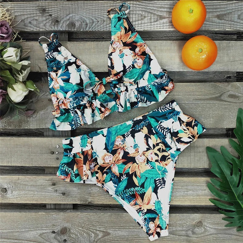Imagen 7 de 8 de Hermosas Mallas Bikinis De Dama Tiro Alto 2pcs En Stock