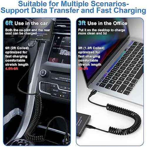 Cable Usb C A Usb, Android Auto De 3 Pies + 5 Pies