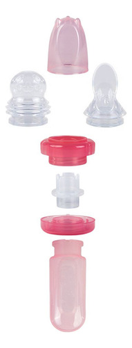 Chupeta Para Frutas Com Colher E Bico Porta Frutinha Rosa