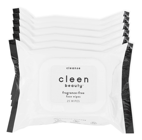 Cleen Beauty Toallitas Faciales Sin Fragancia, Paquete De 6