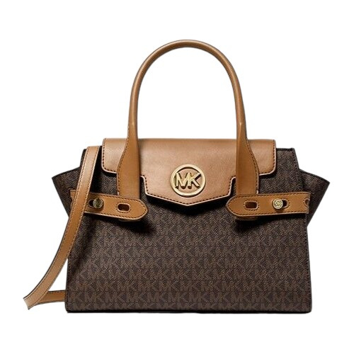 Bolsa Michael Kors Carmen Md Flat Satchel 35s2gnms5b Genuina