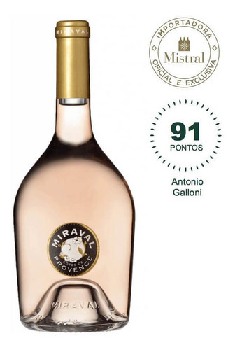 Vinho Côtes De Provence Aoc Rosé 2021 Miraval 750ml