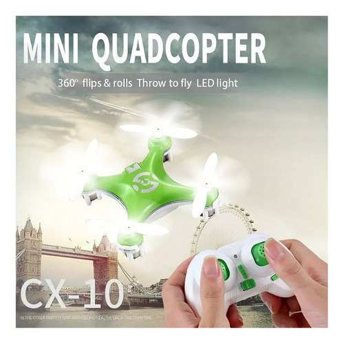 Helicóptero Cuadricóptero Led Cx-10 Mini Drone 2.4g De 6 Eje