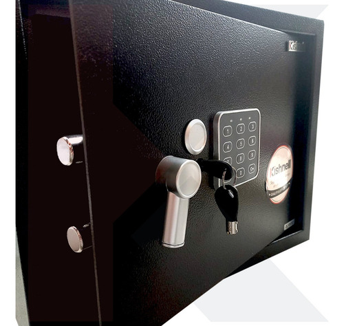 Caja Fuerte Seguridad Electronica Repisa Interna Kishnell Color Negro