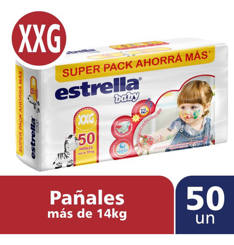 Estrella Pañales Pack Ahorro  Xxg 50 Unidades