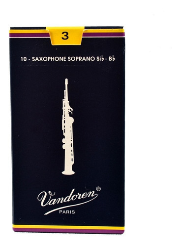 Caña Saxo Soprano Bb # 3 Vandoren Sr203 Caja X 10