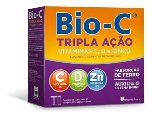Bio C Tripla Ação 30 Comprimidos Efervescentes