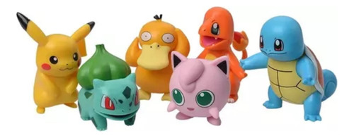 Kit 6 Bonecos Pokémon Pikachu Squirtle Bulbasau Charmander