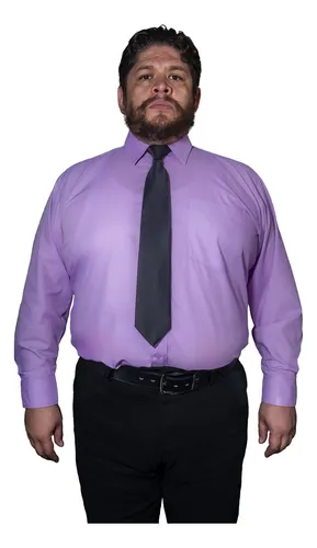 Camisa lila con corbata new arrivals