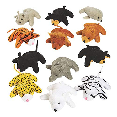 Fun Express 25pc Mini Zoo Plush Animal Set - Juguetes - Plus