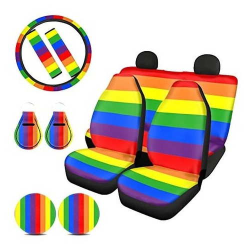 Accesorios De Cubierta De Biyejit Rainbow Lgbtq Gay Pride St