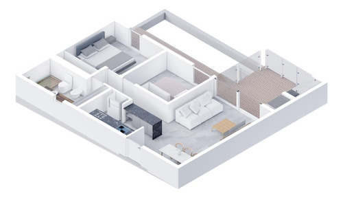 Departamento Tres Ambientes A La Venta En Lujan Italia 826