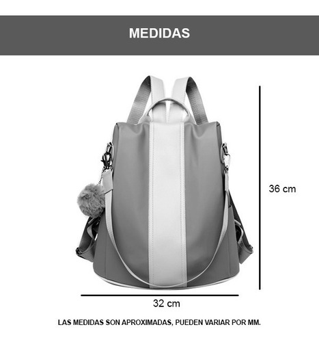 Imagen 7 de 7 de Bolsa Mochila Dama Multifuncional Antirrobo Elegante Tow