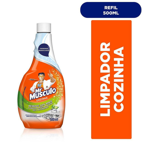 Refil Limpador Desengordurante Cozinha Limão Mr. Músculo 500ml