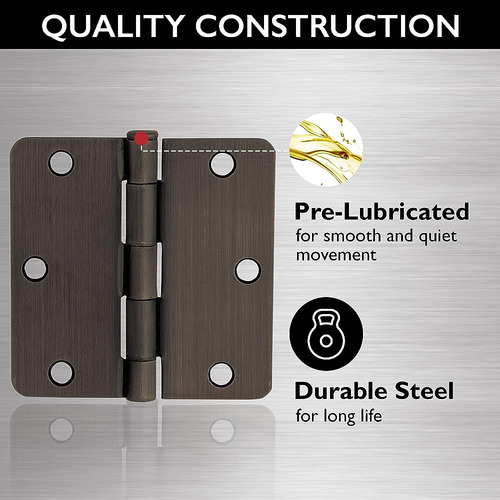 Casa De Diseño 181370 3-pack Bisagra 3.5 , Bronce Frotado Al