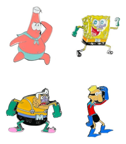 Pines Coleccionables Bob Esponja Nickelodeon Color Amarillo Bob Esponja 3