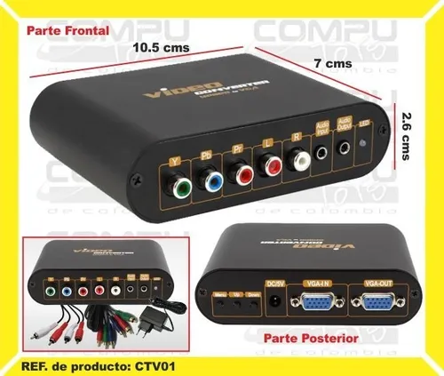 Adaptador De Señal Rgb A Vga Ref: Ctv01 Computoys Sas