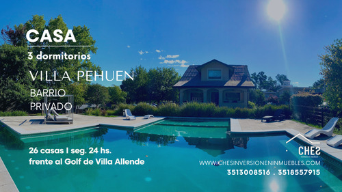 Casa En Venta 3 Dorm Única Central- Complejo Villa Pehuen - Seg 24 Hs Excelente Ubicación En Villa Allende