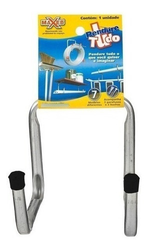 Armação Cabide Escada Bicicleta Reforçado 2 Ganchos Maxeb