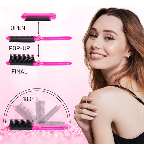 30 Piezas Set Cepillos De Cabello Plegables Con Espejo Cepil