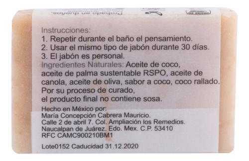Jabón en Barra Ylux Coco 100g