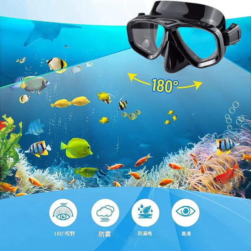 Kit Snorkel Mascara Buceo Vidrio Anti Explosión Lsr Alxa 21s