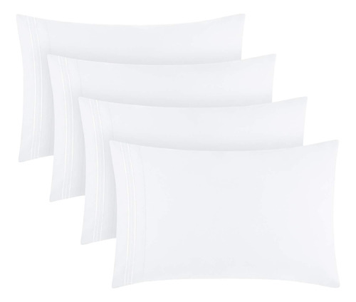 Juego De Fundas De Almohada De Lujo Microfibra 1800