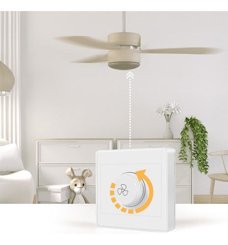 Ventilador De Techo Crystally-surface M Con Regulador De Vel