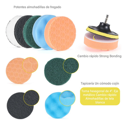 Cepillo De Taladro, 12 Piezas Juego De Cepillos Para
