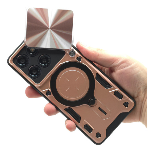 Funda Protector Case Moto Edge 60 Uso Rudo Carcasa Reforzado Rose Gold Moto Edge 60