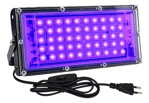 Artefacto Foco Reflector Led 90w Luz Negra Ultra Violeta