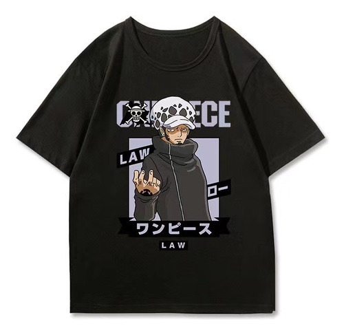 Playera One Piece Oversized Manga Corta Moba Hombre Law