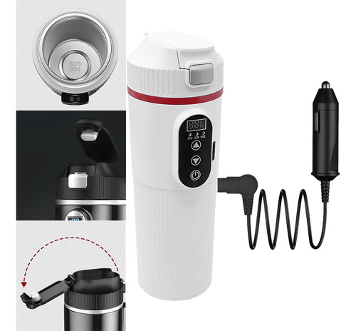 Hervidor Eléctrico De Viaje Para Taza De Coche, 12v, 24v,