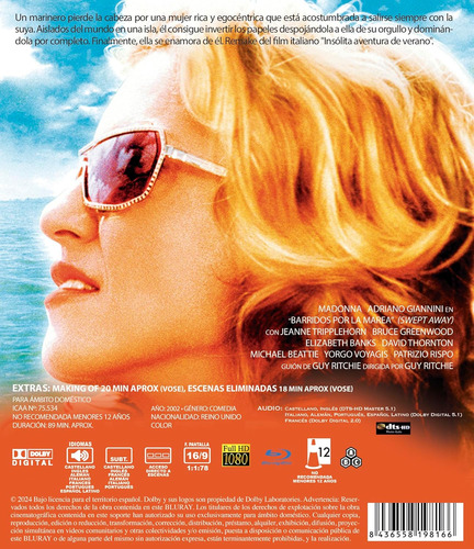 Blu-ray Swept Away / Insolito Destino / Madonna