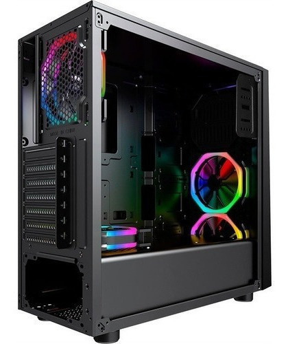 Gabinete Gamer Odyssey Preto +  3 Coolers Fantom Rgb