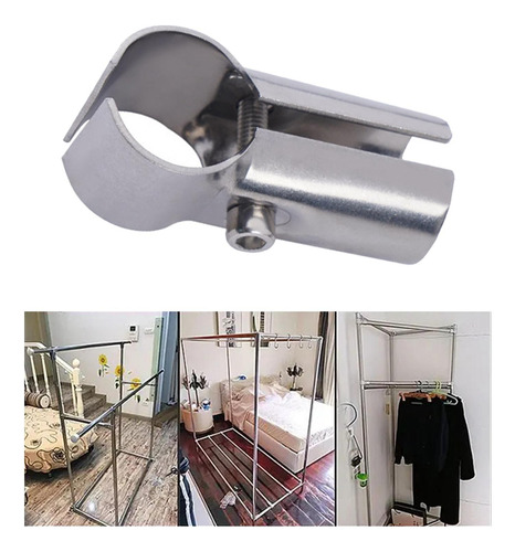 4 Conector De Tubo De Acero Inoxidable Para Rejillas 2 Vías