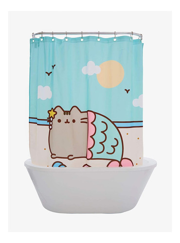 Pusheen Mermaid Shower Curtain Standard